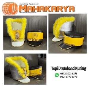 Topi Drumband Kuning