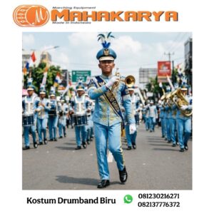 Kostum Drumband Biru